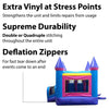 Image of POGO WET N DRY COMBOS Kids Pink Bounce House and Double Lane Slide Combo with Blower by POGO 754972360586 2481
