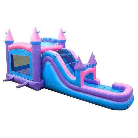 POGO WET N DRY COMBOS Mega Pink Inflatable Water Slide Bounce House Combo with Blower by POGO 754972338257 4314 Mega Pink Inflatable Water Slide Bounce House Combo w/ Blower by POGO