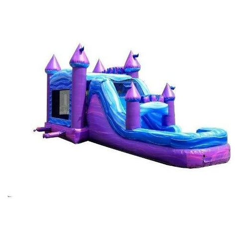 POGO WET N DRY COMBOS Mega Purple Marble Water Slide Bounce House Combo with Blower by POGO 754972338271 6978