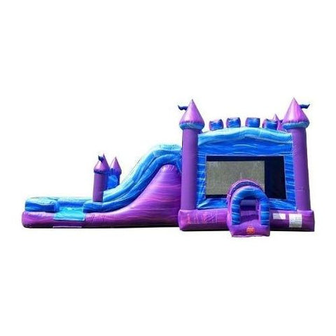 POGO WET N DRY COMBOS Mega Purple Marble Water Slide Bounce House Combo with Blower by POGO 754972338271 6978