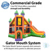 Image of POGO WET N DRY COMBOS Rainbow Deluxe Inflatable Castle Bounce House Slide Combo w/ Blower by POGO 754972354882 2431 Rainbow Deluxe Inflatable Castle Bounce House Slide Combo w/ Blower