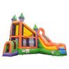 Image of POGO WET N DRY COMBOS Rainbow Deluxe Inflatable Castle Bounce House Slide Combo w/ Blower by POGO 754972354882 2431 Rainbow Deluxe Inflatable Castle Bounce House Slide Combo w/ Blower