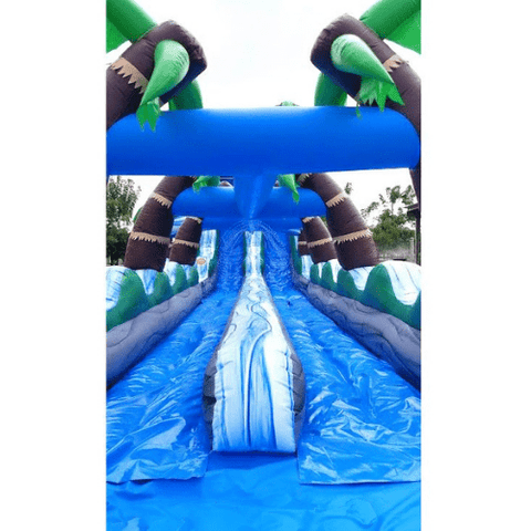 POGO WET N DRY COMBOS Tropical Marble Dual Lane Inflatable Water Slide & Slip n Slide Combo with Blower by POGO 754972363440 4935 Tropical Marble Dual Lane Inflatable Water Slide Slip n Slide Blower