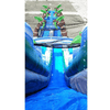 Image of POGO WET N DRY COMBOS Tropical Marble Dual Lane Inflatable Water Slide & Slip n Slide Combo with Blower by POGO 754972363440 4935 Tropical Marble Dual Lane Inflatable Water Slide Slip n Slide Blower