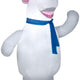 4' Gemmy Airblown Inflatable Polar Bear w/ Santa Hat
