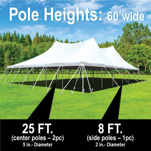 60' x 90' Premium Sectional Canopy Pole Party Tent - White