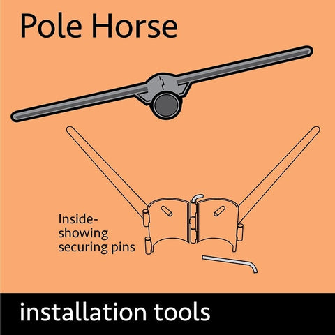 Steel Pole Horse for Tent Leverage
