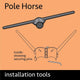 Steel Pole Horse for Tent Leverage