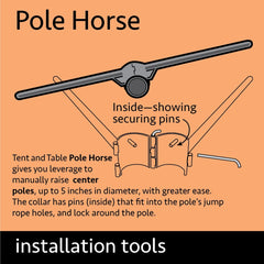 Steel Pole Horse for Tent Leverage