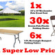 Pole Tent Party Event Package with 20' x 20' Pole Tent, 6ft Folding Tables and 30 Folding Chairs