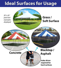 20' x 20' Tent Pole Set for Premium Pole Tents