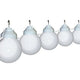 8 Globe Light Set - White with White Curly Cord