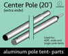 Image of 20' Heavy Duty Anodized Aluminum Center Tent Pole (2 Piece)