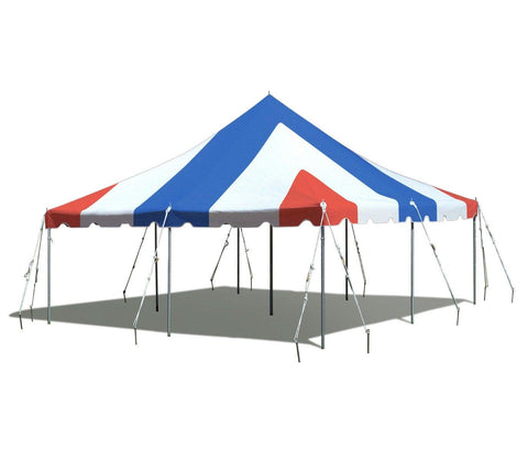 20' x 20' Weekender Pole Tent - Red White and Blue
