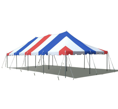 20' x 40' Weekender Pole Tent - Red White and Blue