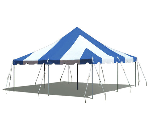 20' x 20' Premium Canopy Pole Party Tent - Blue and White