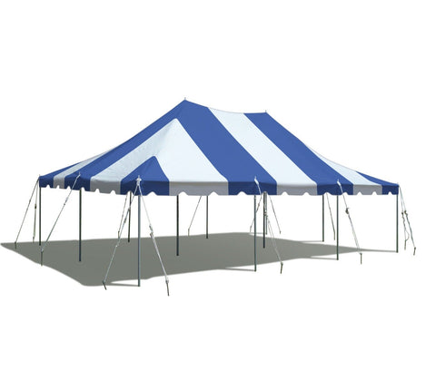 20' x 30' Premium Canopy Pole Party Tent - Blue and White