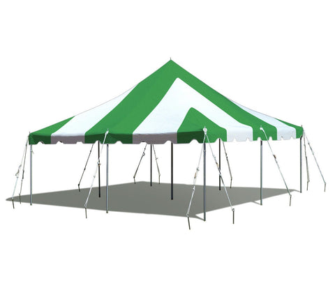 20' x 20' Premium Canopy Pole Party Tent - Green and White