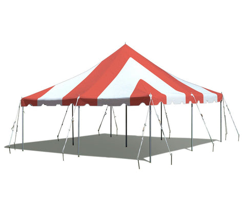 20' x 20' Premium Canopy Pole Party Tent - Red and White