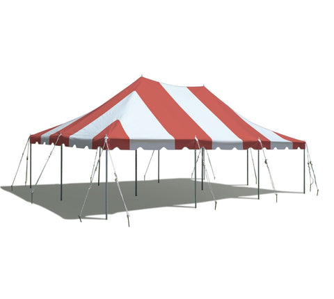 20' x 30' Premium Canopy Pole Party Tent - Red and White