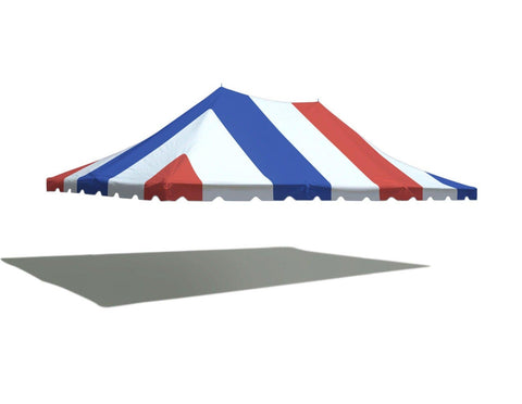 20' x 30' Weekender Pole Tent Top - Red White and Blue
