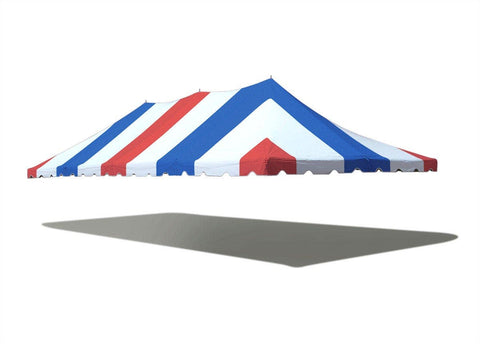 20' x 40' Weekender Pole Tent Top - Red White and Blue