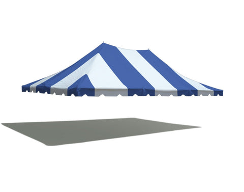20' x 30' Weekender Standard Pole Party Tent Top - Blue/White