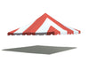 Image of 20' x 20' Premium Pole Party Tent Top - Red and White