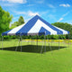 20' x 20' Premium Canopy Pole Party Tent - Blue and White