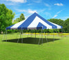 Image of 20' x 20' Premium Pole Party Tent Top - Blue and White