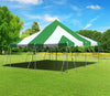 Image of 20' x 20' Premium Canopy Pole Party Tent - Green and White