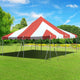 20' x 20' Premium Canopy Pole Party Tent - Red and White