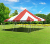 Image of 20' x 20' Premium Canopy Pole Party Tent - Red and White