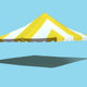 20' x 20' Premium Pole Party Tent Top - Yellow and White