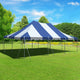 20' x 30' Premium Canopy Pole Party Tent - Blue and White