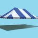 20' x 30' Premium Pole Party Tent Top - Blue and White