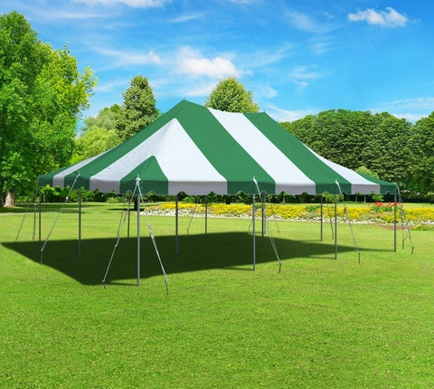 20' x 30' Premium Canopy Pole Party Tent - Green and White