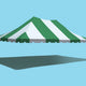 20' x 30' Premium Pole Party Tent Top - Green and White