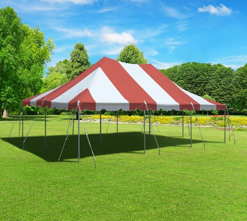 20' x 30' Premium Canopy Pole Party Tent - Red and White