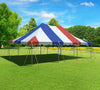 Image of 20' x 30' Premium Canopy Pole Party Tent - Red, White and Blue