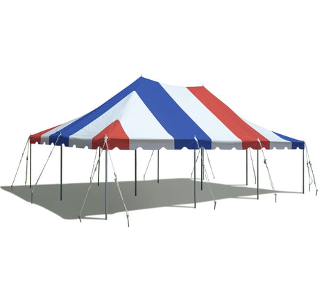 20' x 30' Premium Canopy Pole Party Tent - Red, White and Blue