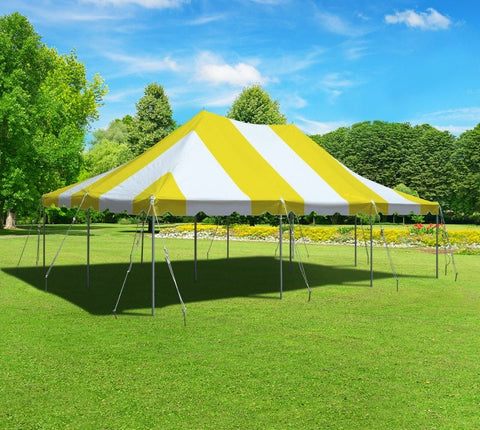 20' x 30' Premium Canopy Pole Party Tent - Yellow and White