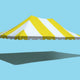 20' x 30' Premium Pole Party Tent Top - Yellow and White