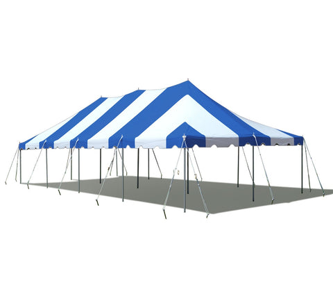 20' x 40' Premium Canopy Pole Party Tent - Blue and White