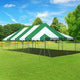 20' x 40' Premium Canopy Pole Party Tent - Green and White