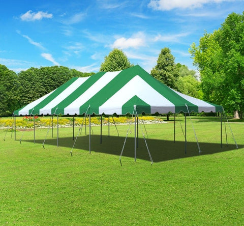 20' x 40' Premium Canopy Pole Party Tent - Green and White