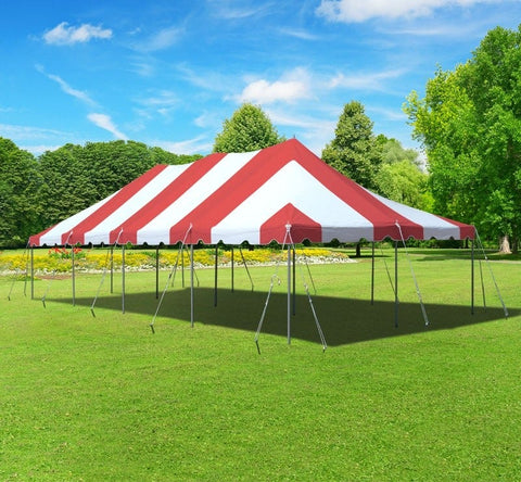 20' x 40' Premium Canopy Pole Party Tent - Red and White