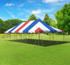 Image of 20' x 40' Premium Canopy Pole Party Tent - Red, White and Blue