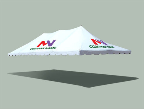 20' x 40' Premium Pole Party Tent Top - Custom
