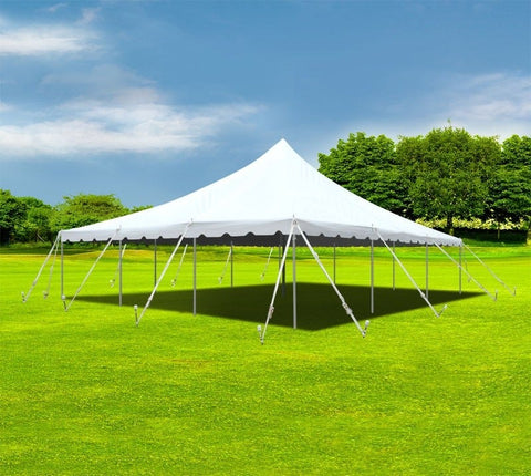 30' x 30' Premium Pole Party Tent - White